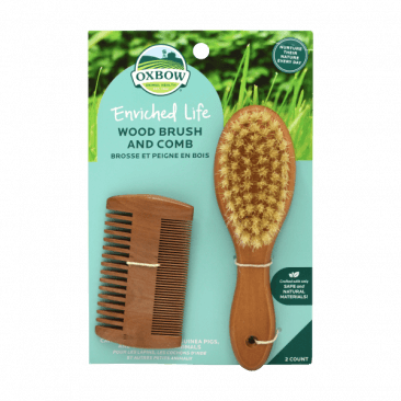 Premium Wooden Pet Brush & Comb for Small Dogs & Cats - Gentle Grooming & Detangling Tool for Daily Fur Care at Home or Travel