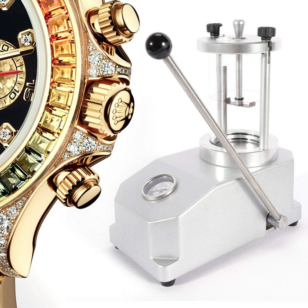 6 ATM (0.3-6.0 Bar) Waterproof Watch Tester - Dual Watch Capacity, Adjustable Air Pressure Testing Machine for Dive Watches & Water-Resistant Timepieces - Perfect for Watch Repair Shops & Quality Control Labs (USA Stock)
