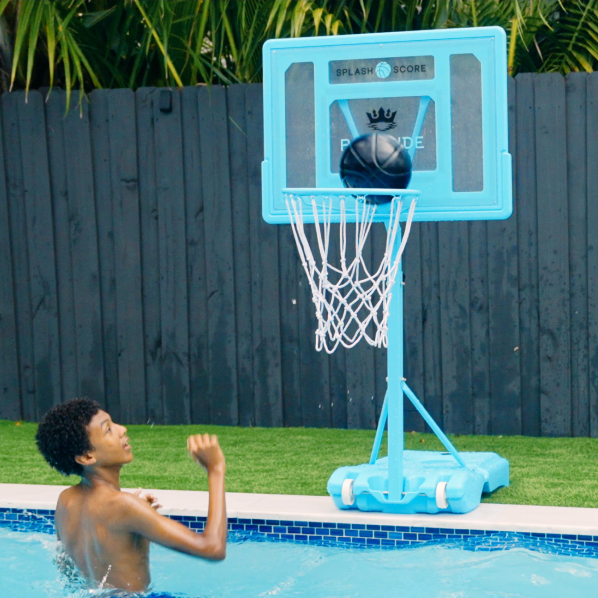 Adjustable Height Basketball Hoop Kit for Kids, Teens & Adults - Outdoor Sports Equipment for Backyard, Pool & Water Games - Perfect for Summer Fun & Family Activities