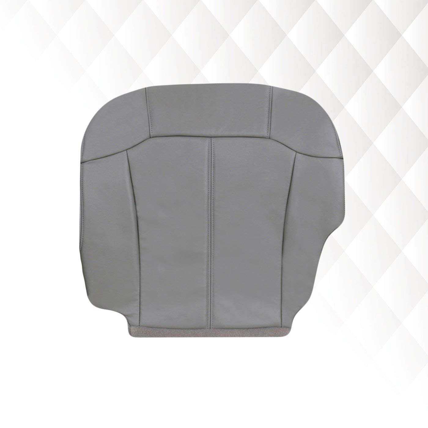 2000-2002 Chevy Suburban Tahoe Replacement Synthetic Leather Seat Cover - Passenger Bottom Light Pewter Gray - Durable Vinyl Car Seat Covers for Comfort & Protection - Perfect for Daily Commute, Road Trips and Family Adventures