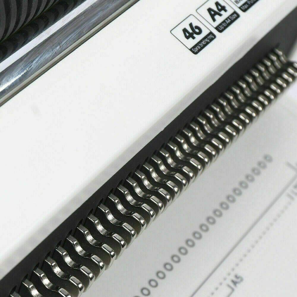 LOYALHEARTDY 46-Hole Manual Spiral Binding Machine with Electric Metal Roller - Professional Book & Document Binder for Office, School, Presentations & Reports