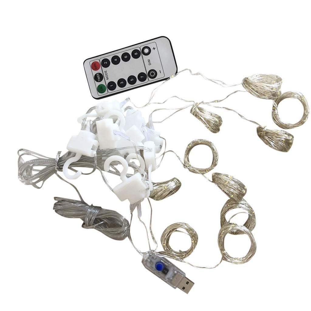 Aozhen 33ft LED String Lights with 300 LEDs - 3 Lighting Modes for Window, Curtain, Bedroom, Party & Christmas Decor - Green Plug-in Fairy Lights for Indoor/Outdoor Use