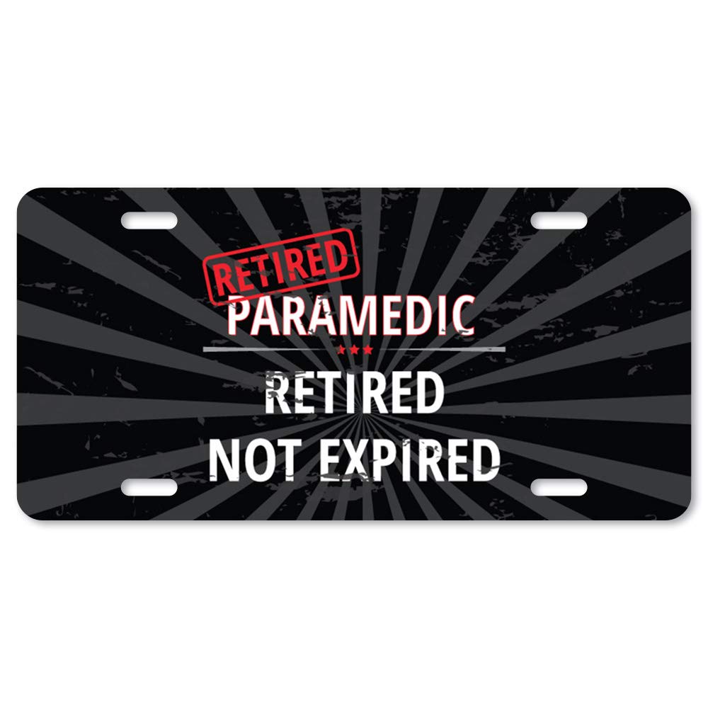 SignMission Retired Paramedic Aluminum License Plate 12