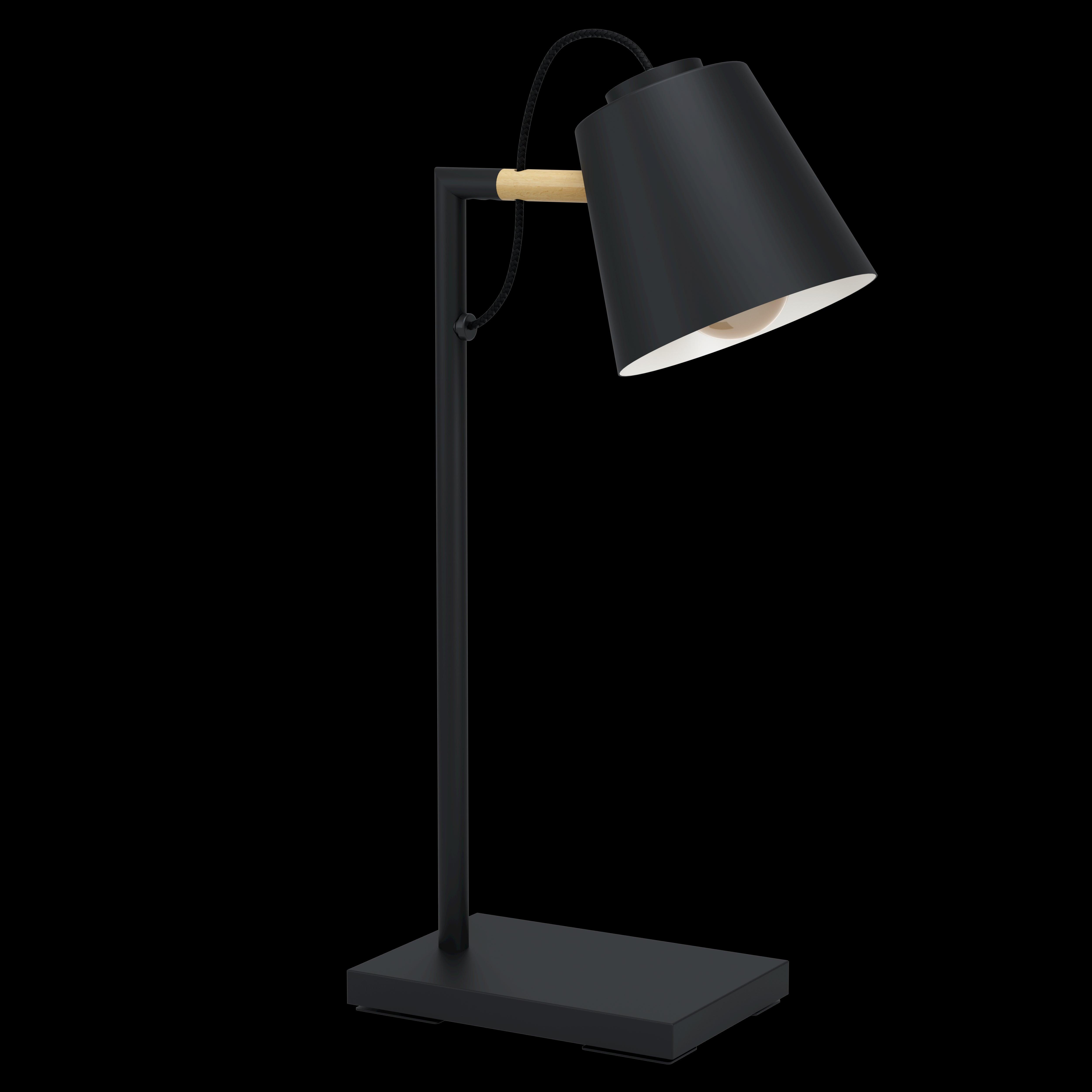 Eglo Lacey Black Metal Table Lamp - Modern Desk Lamp for Bedroom, Living Room & Office - Stylish Lighting for Home Decor & Workspace