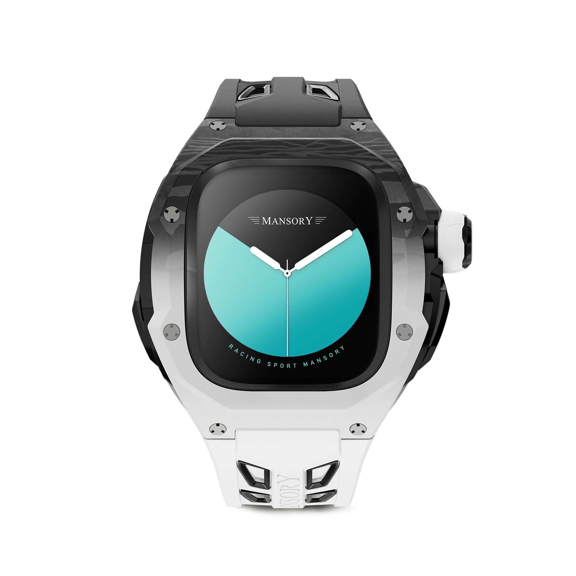 Premium Apple Watch Case - RSCIII49 Mansory Edition in Black & White | Durable Protection for Workouts, Outdoor Activities & Daily Use