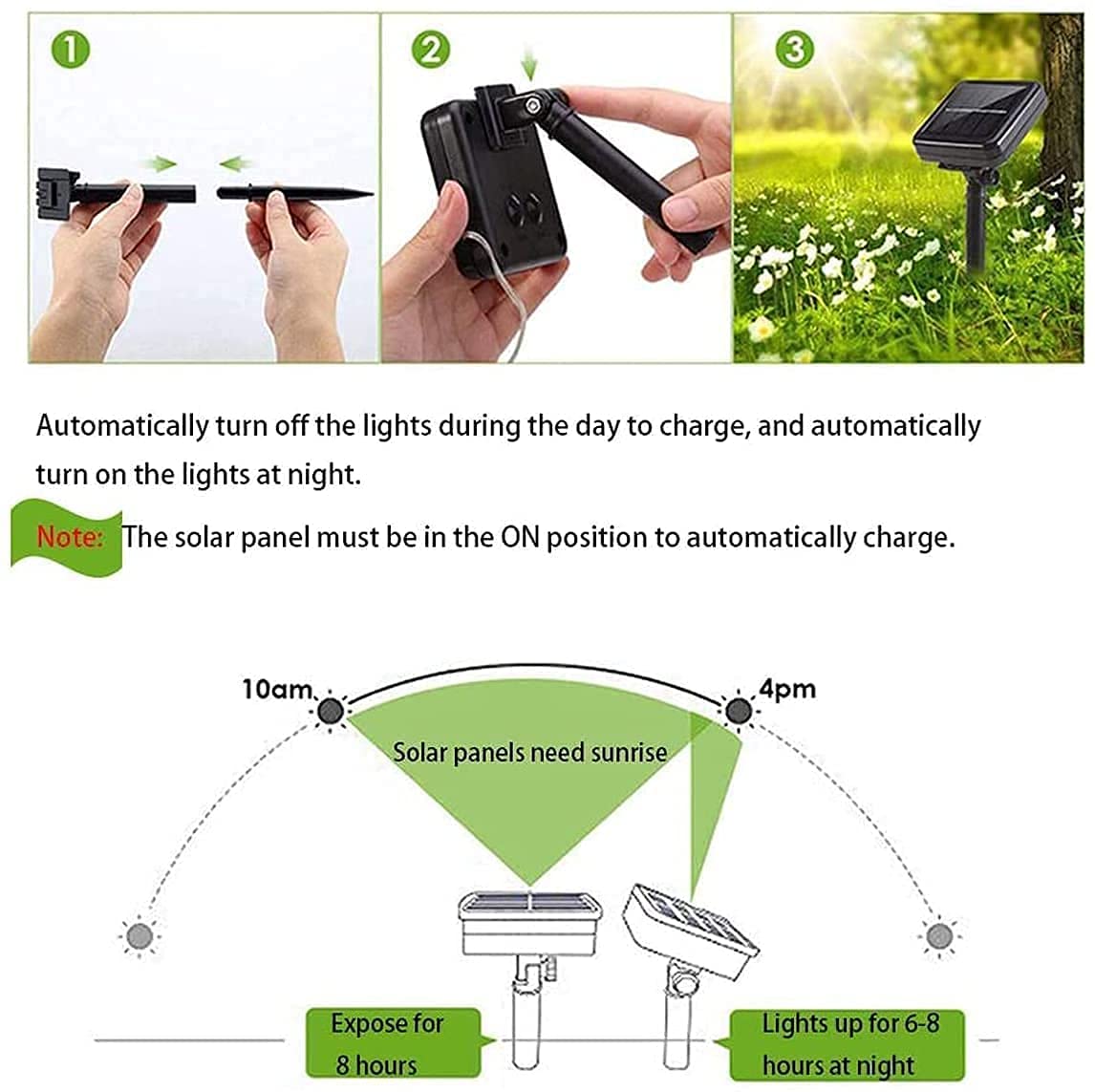 Solar Powered Ladybug String Lights - 13ft 10LED Outdoor Garden Decor with Metal Ladybugs | Warm White Fairy Lights for Lawn, Yard, Wedding & Christmas Party | Perfect for Patio, Pathway & Backyard Decoration