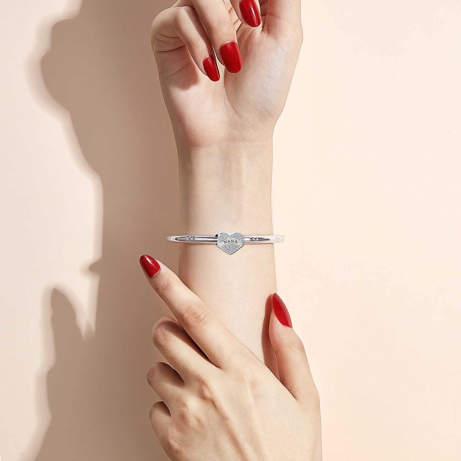 I Love You Charms for Bracelets - Heart Pendant with Sparkling Crystals | Perfect Gift for Sister, Mom, Aunt, Grandma or Daughter | Compatible with Pandora Bracelets | Birthday, Anniversary & Mother's Day Gift Idea