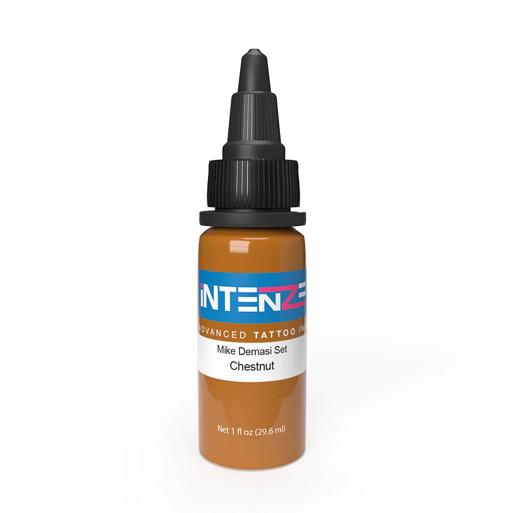 Intenze Tattoo Ink - Mike Demasi Series Chestnut Color - 1oz Professional Tattoo Ink Bottle for Artists - Perfect for Realism, Portrait & Black & Grey Tattoos