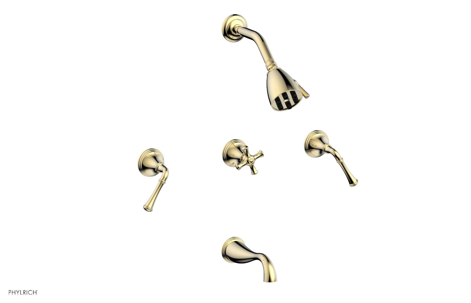 3RING D2205 Three Handle Tub and Shower Faucet Set - Chrome Finish, Hot & Cold Water Control, Easy Installation for Bathroom & Shower Renovation
