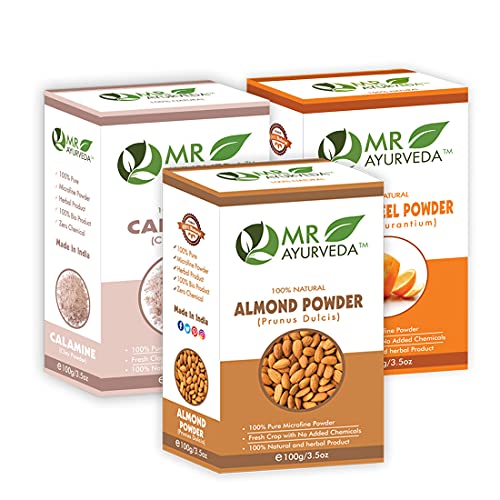 Almond Powder + Calamine Clay Powder + Orange Peel Powder
