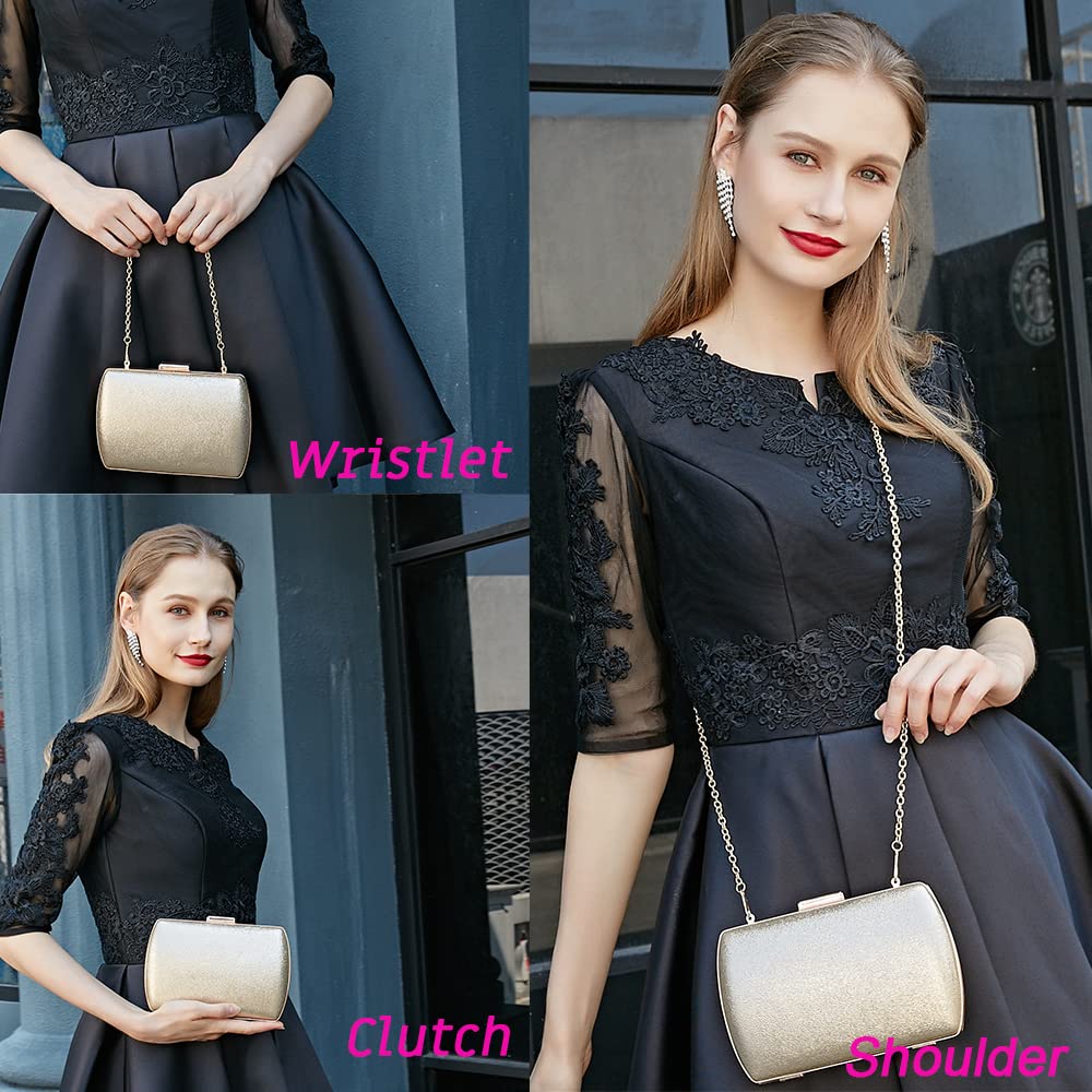 Elegant Gold Clutch Purse for Women - Luxury Evening Bag for Weddings, Parties & Special Occasions | Perfect for Prom, Cocktail Events & Formal Gatherings