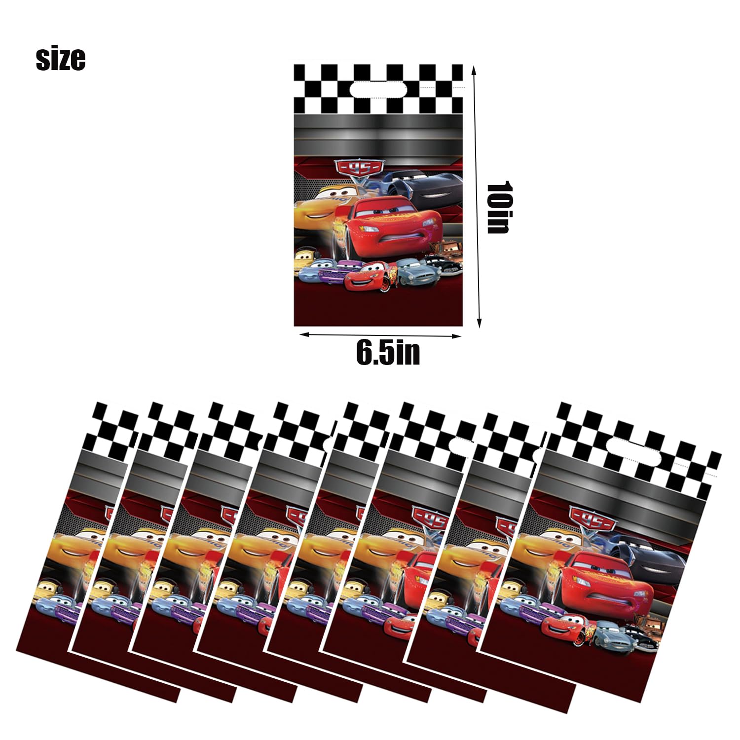 30 Pack Red Car Themed Party Favor Bags - Cute Candy Gift Bags for Kids Birthday Party Supplies, Baby Shower & Themed Decorations - Perfect for Birthday Parties, Baby Showers, and Car-Themed Events