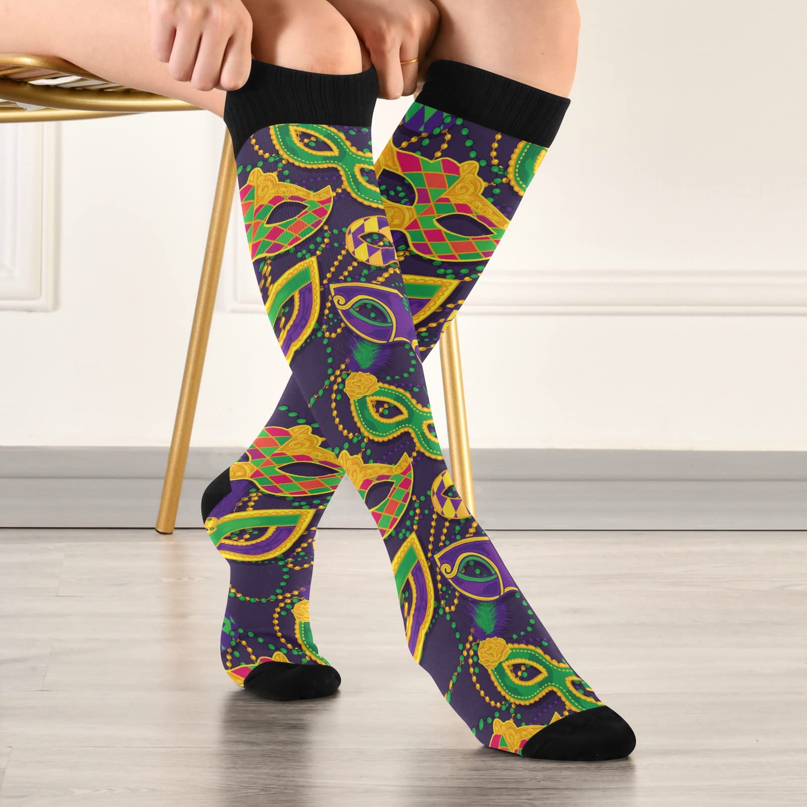 Fisyme Women's & Men's Warm Comfort Athletic Crew Socks - Running, Hiking, Cycling Compression Socks for Sports & Outdoor Activities