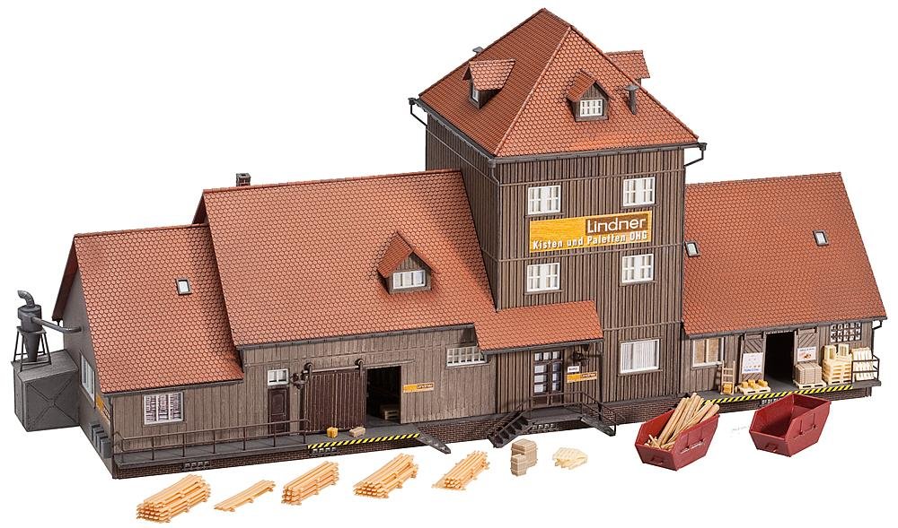 Faller 130188 HO Scale Pallet Factory Building Kit - Perfect for Model Train Layouts & Diorama Scenes