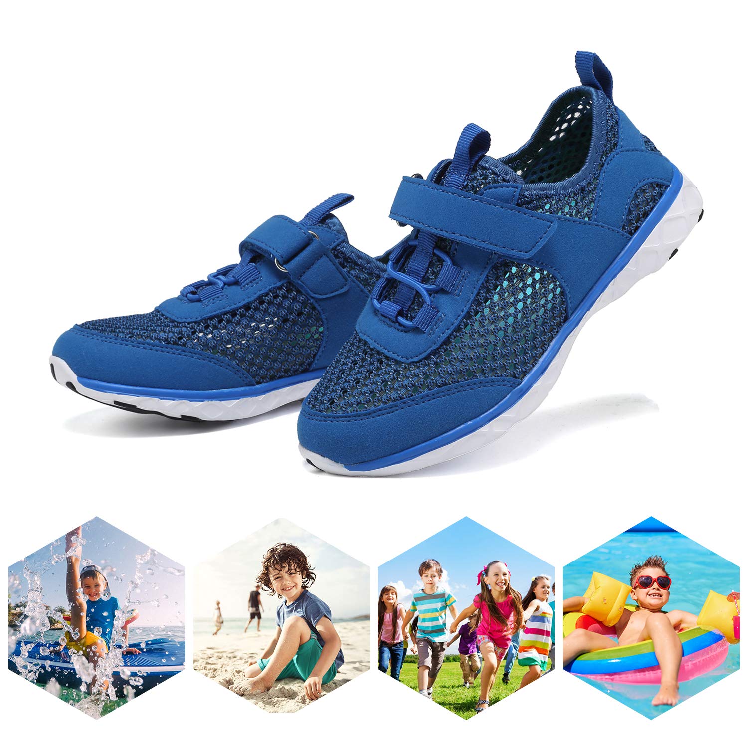 CIOR Kids Water Shoes - Lightweight Swim Sneakers for Toddler & Big Kid - Beach & Pool Sports