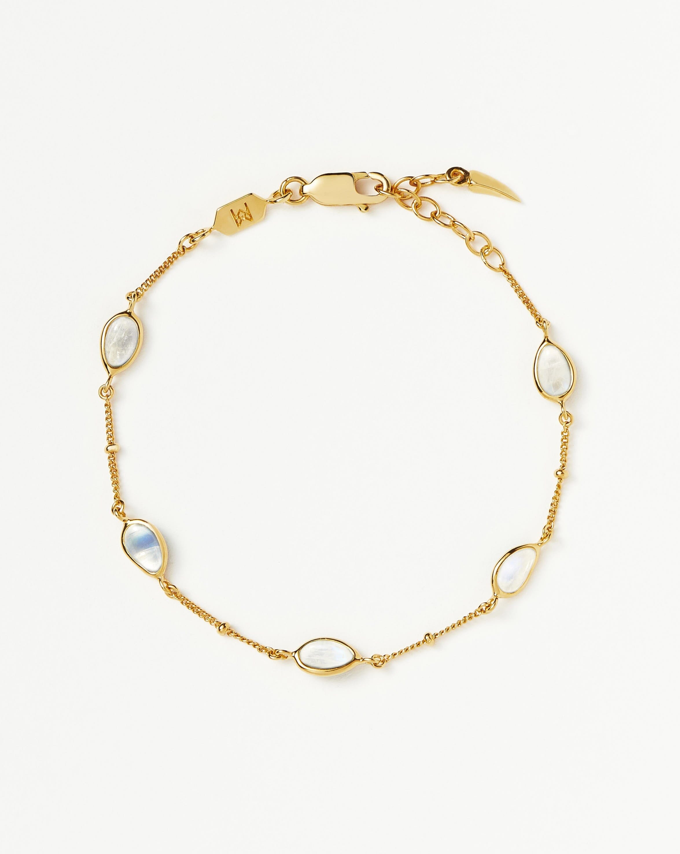 Magma Gemstone Charm Bracelet - 18k Recycled Gold Vermeil on Recycled Sterling Silver | Handmade Boho Jewelry for Women | Perfect for Everyday Wear, Gifts & Special Occasions