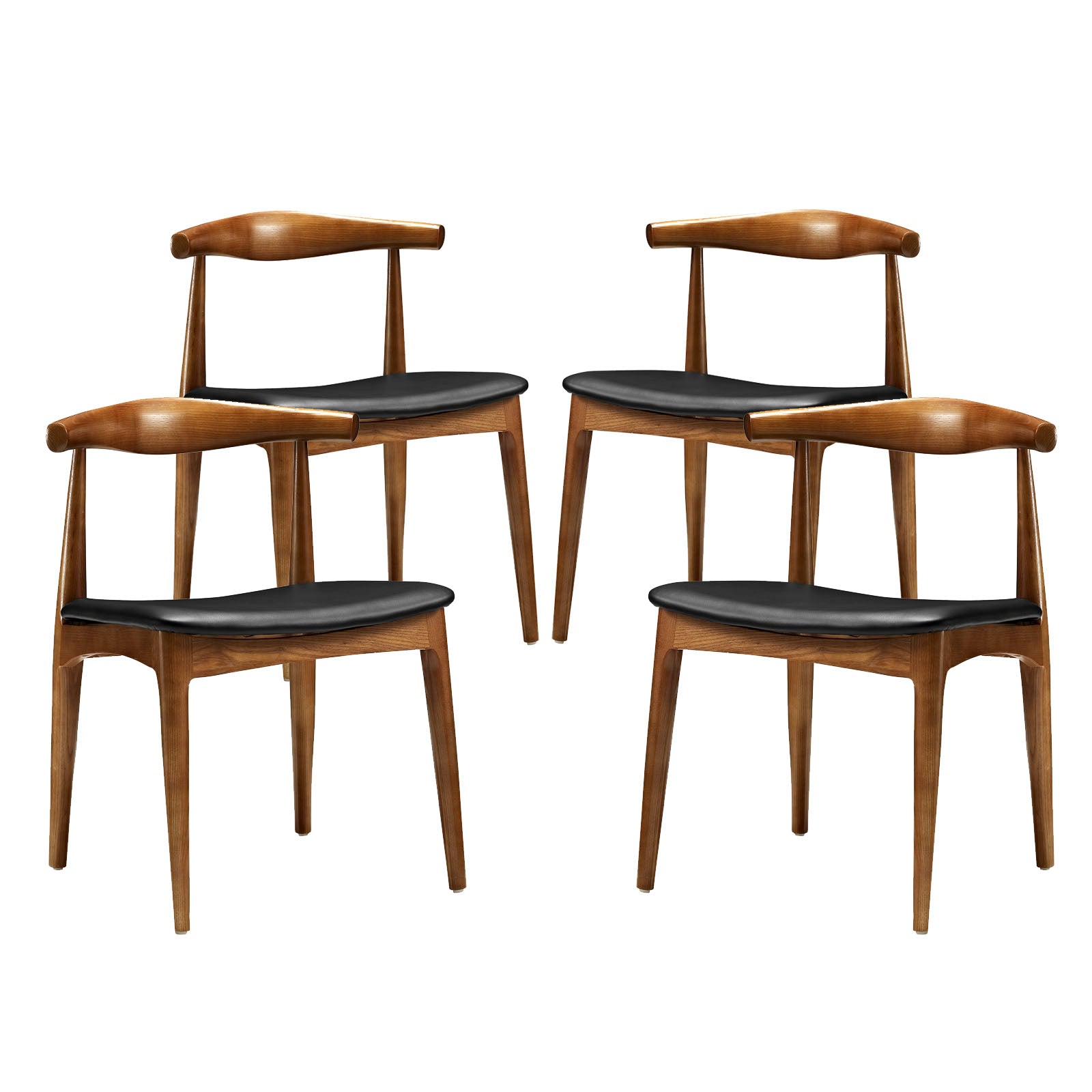 Tracy Wooden Dining Chairs Set of 4 - Modern Solid Wood Kitchen Chairs for Dining Room, Kitchen, and Restaurant Use