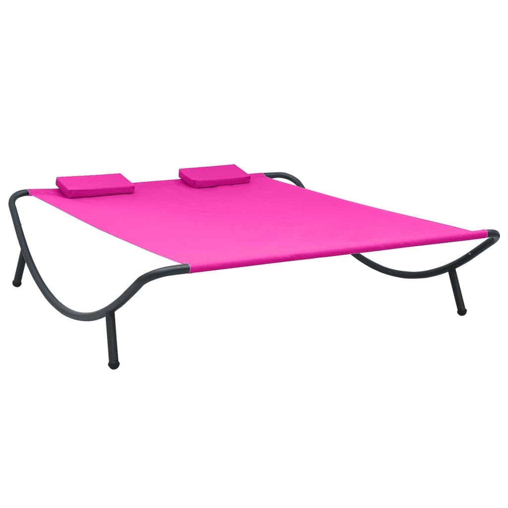 Pink Outdoor Patio Lounge Bed Fabric - Waterproof & Durable for Garden, Poolside, and Backyard Relaxation