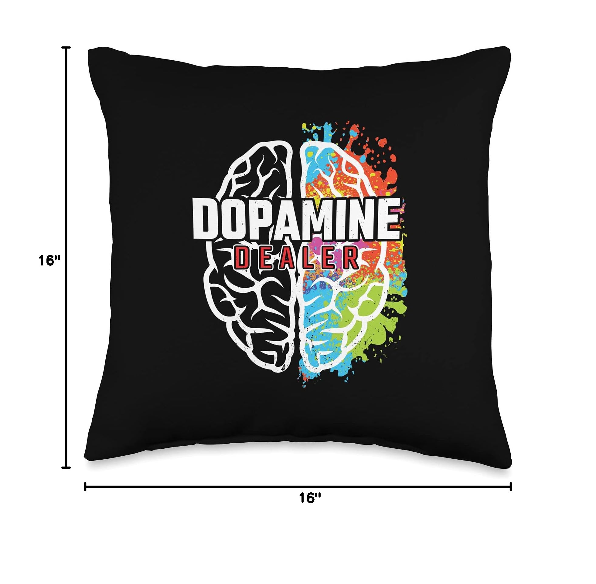 Dopamine Dealer - Motivational Fitness Coach & Personal Trainer Throw Pillow - Perfect for Gym, Home Workout & Office Decor