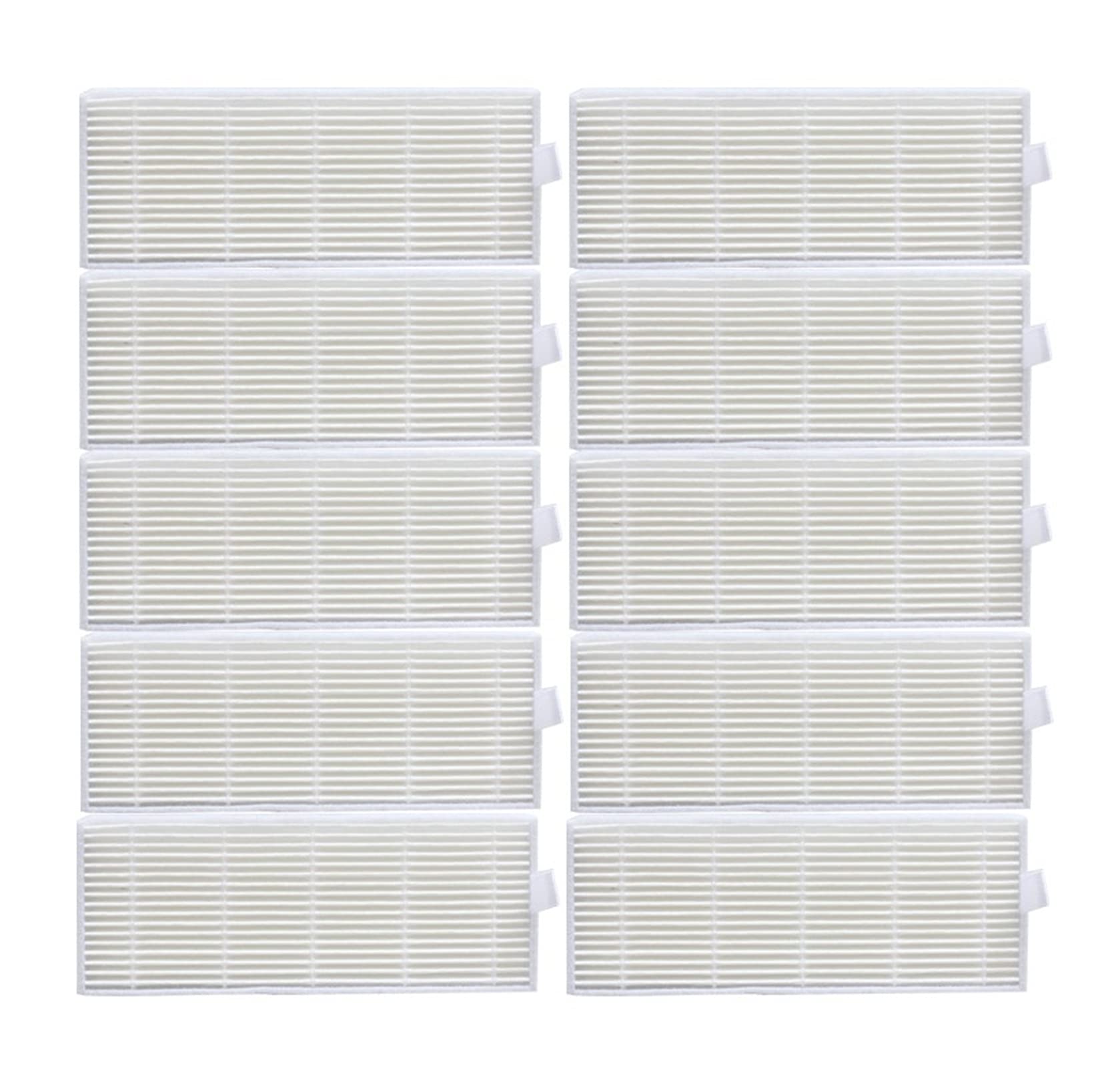 10 Pack HEPA Filters Compatible with Conga 1290 & 1390 Series Robot Vacuums - Replacement Parts for Robotic Vacuum Cleaners - Durable Dust Collection for Pet Hair & Allergies (Home Cleaning Accessories)