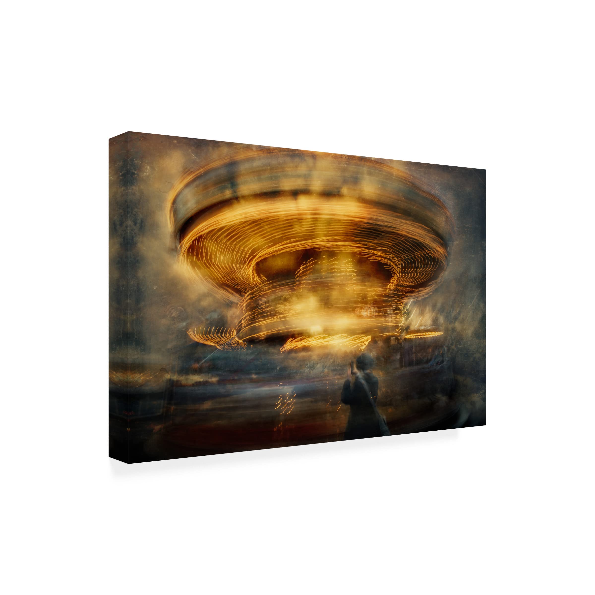 Trademark Fine Art 'Alone In The Universe' Canvas Wall Art Print by Heike Willers - Modern Space Themed Home Decor for Living Room, Bedroom & Office