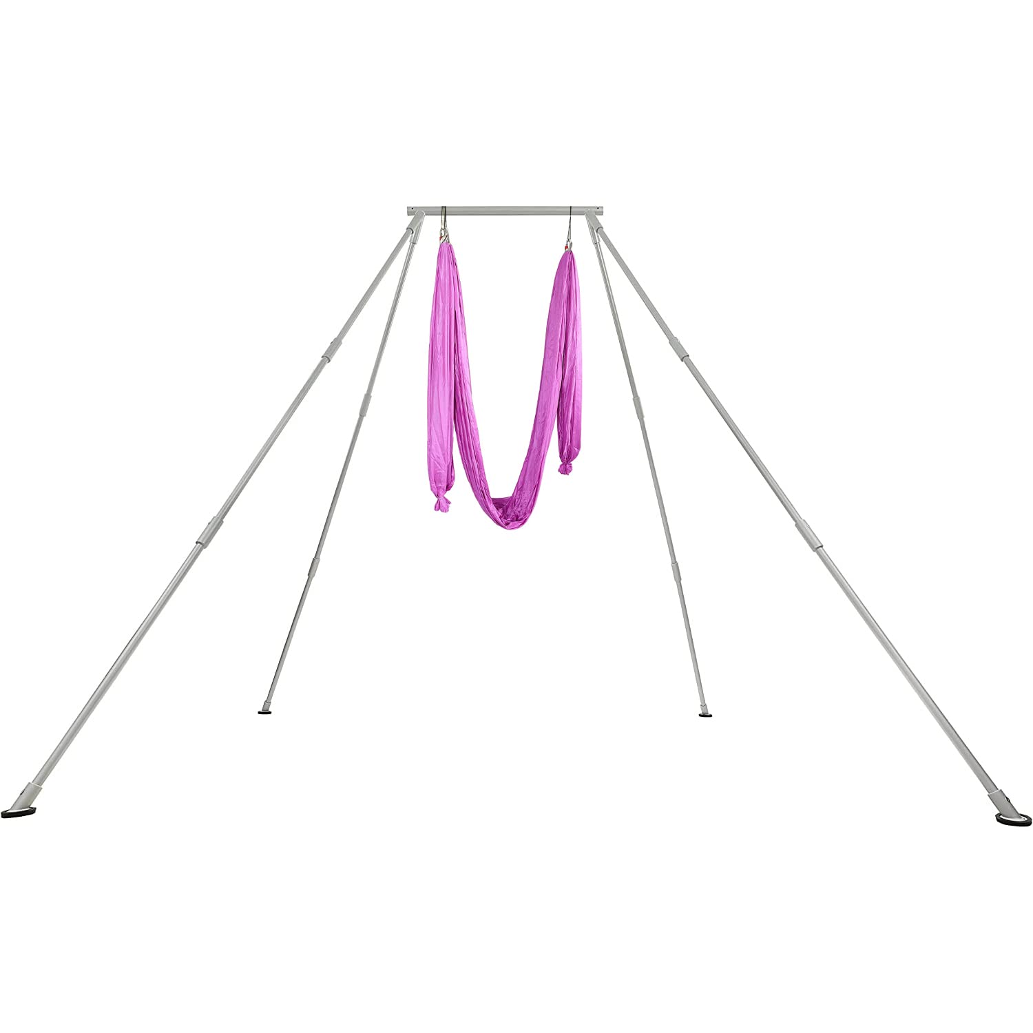 Kojem 8.1 FT Heavy Duty Aerial Yoga Swing Stand - Aluminum Triangle Frame for Indoor/Outdoor Yoga Hammock, Inversion Therapy & Fitness Training - Supports Up to 600lbs - Perfect for Home Gym, Backyard & Studio Use