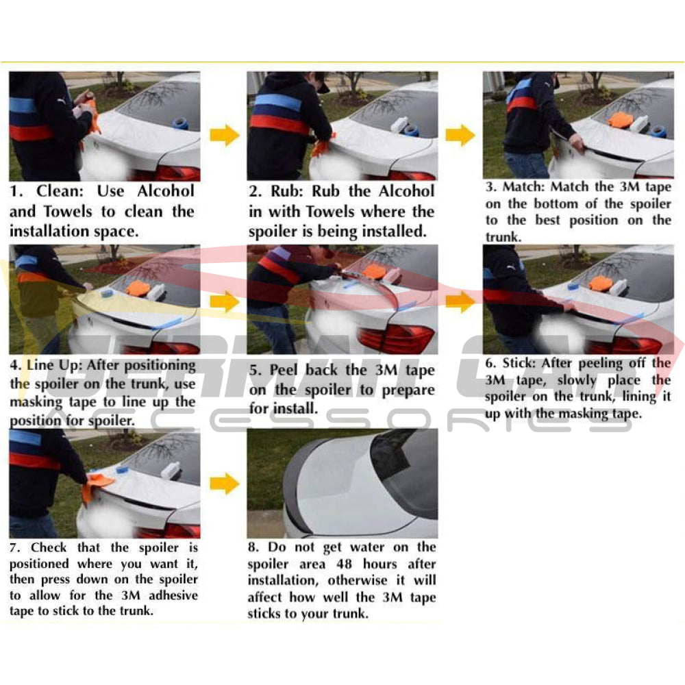 2005-2012 BMW 3 Series M4 Style Carbon Fiber Trunk Spoiler for E90/E92/E93 Models | Pre-LCI & LCI Compatible | High-Performance Rear Wing for Enhanced Aerodynamics & Sporty Look | Perfect for Car Enthusiasts & Racing Enthusiasts