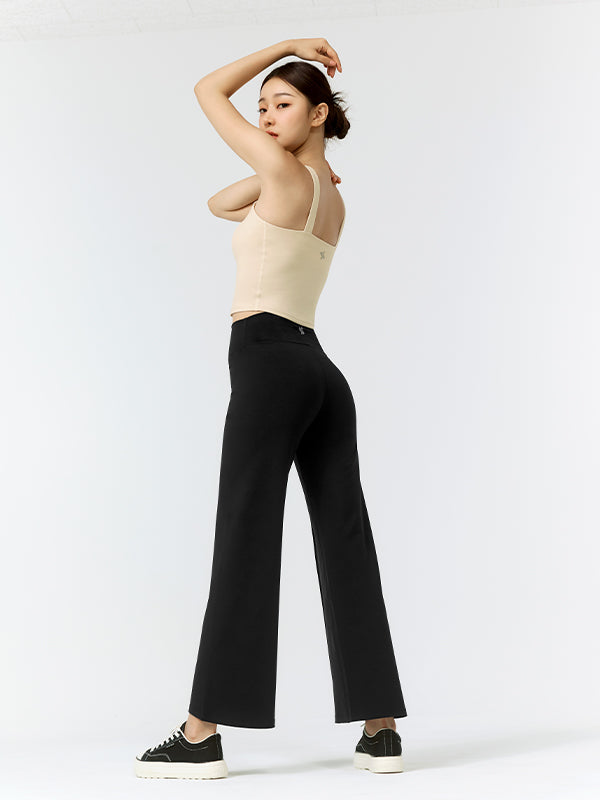 Comfort Fine Pintuck Wide Leg Pants for Women - Soft Stretch Lounge Pants for Casual Wear, Office & Travel