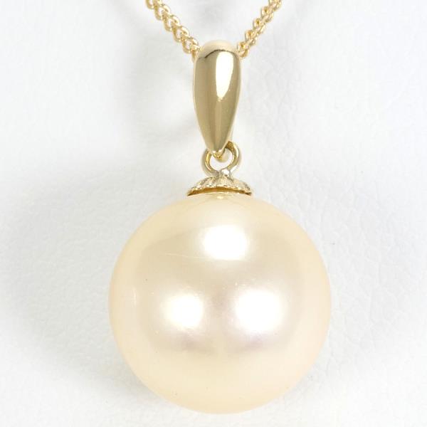 18K Yellow Gold Pearl Necklace for Women - Elegant Cultured Pearl Jewelry Gift for Wedding, Anniversary & Special Occasions