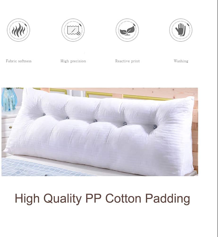 Triangular Reading Pillow for Queen, Twin, Full & King Size Beds - Large Wedge Bolster Headboard Backrest Cushion with Thick Lumbar Support | Perfect for Daybeds, Reading in Bed, Watching TV & Back Pain Relief