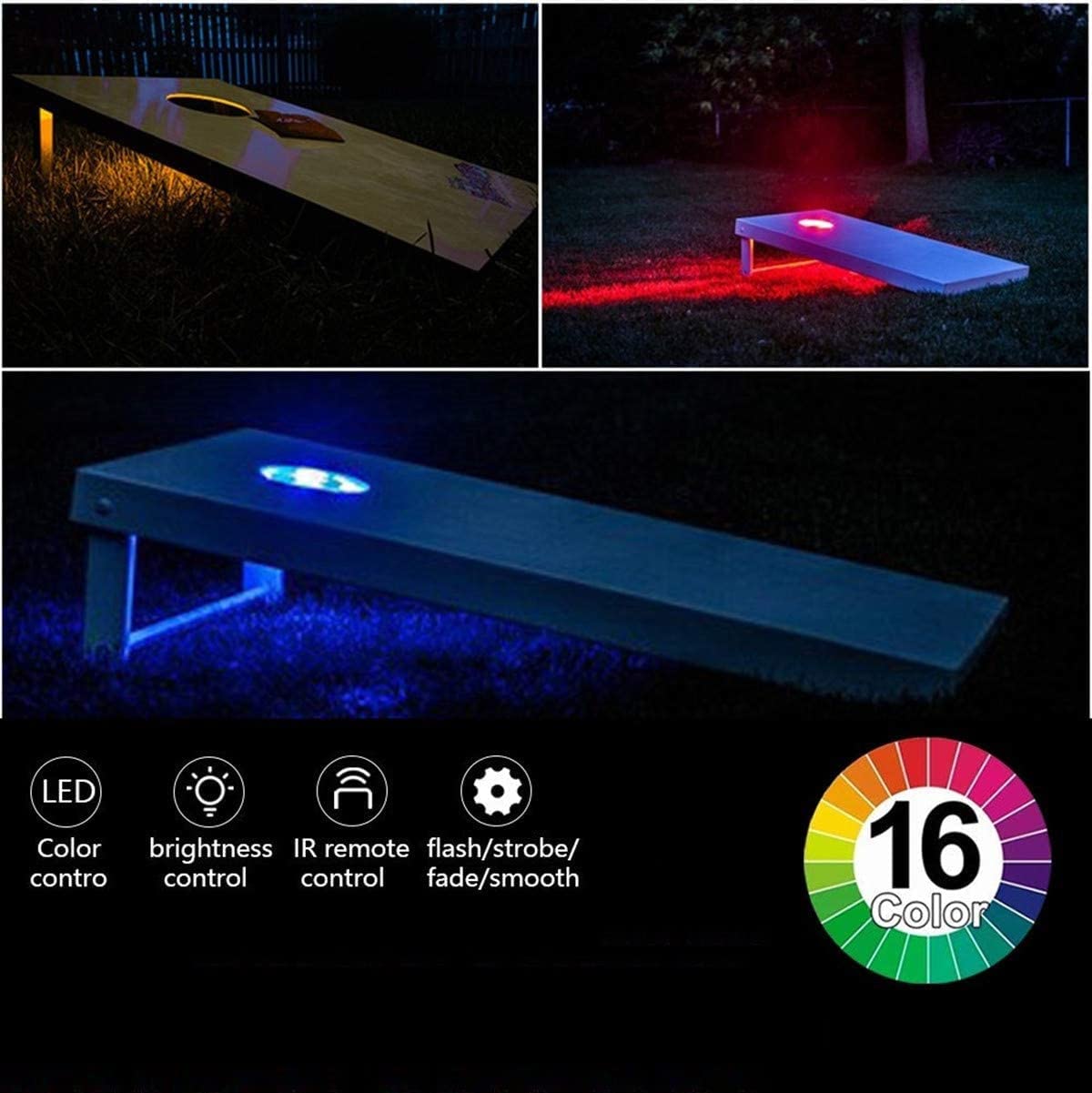 Regulation 2x4 Corn Hole Board Game Set with 8 Bags - Purple & Lime Striped Design for Outdoor Parties, Tailgating & Backyard Fun