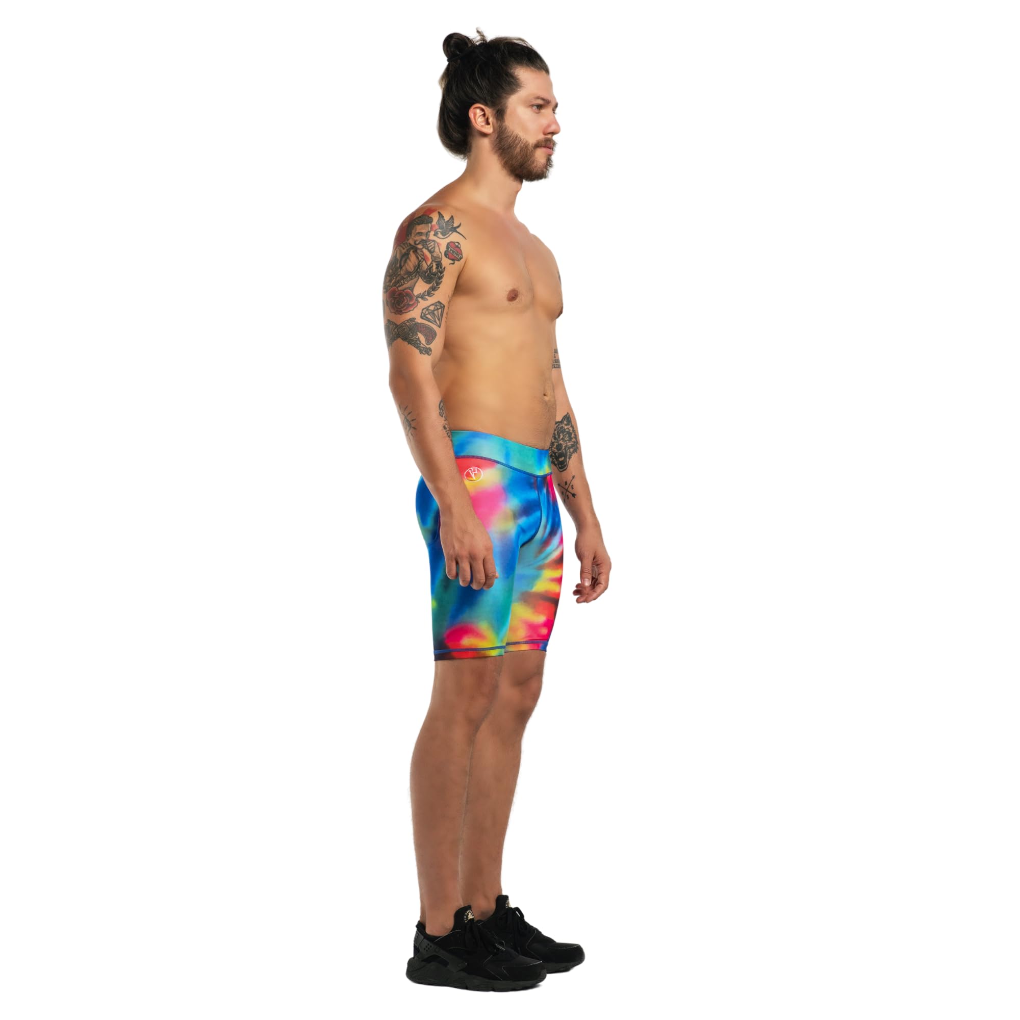 Kapow Meggings Men's Compression Shorts with Pockets - Workout, Running & Gym Activewear for Men