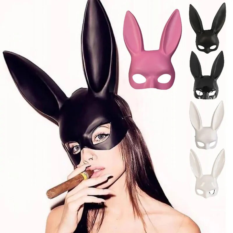 Unisex Bunny Mask for Halloween Party - Cute Rabbit Costume Accessory for Men & Women - Perfect for Cosplay, Costume Parties, and Festive Celebrations