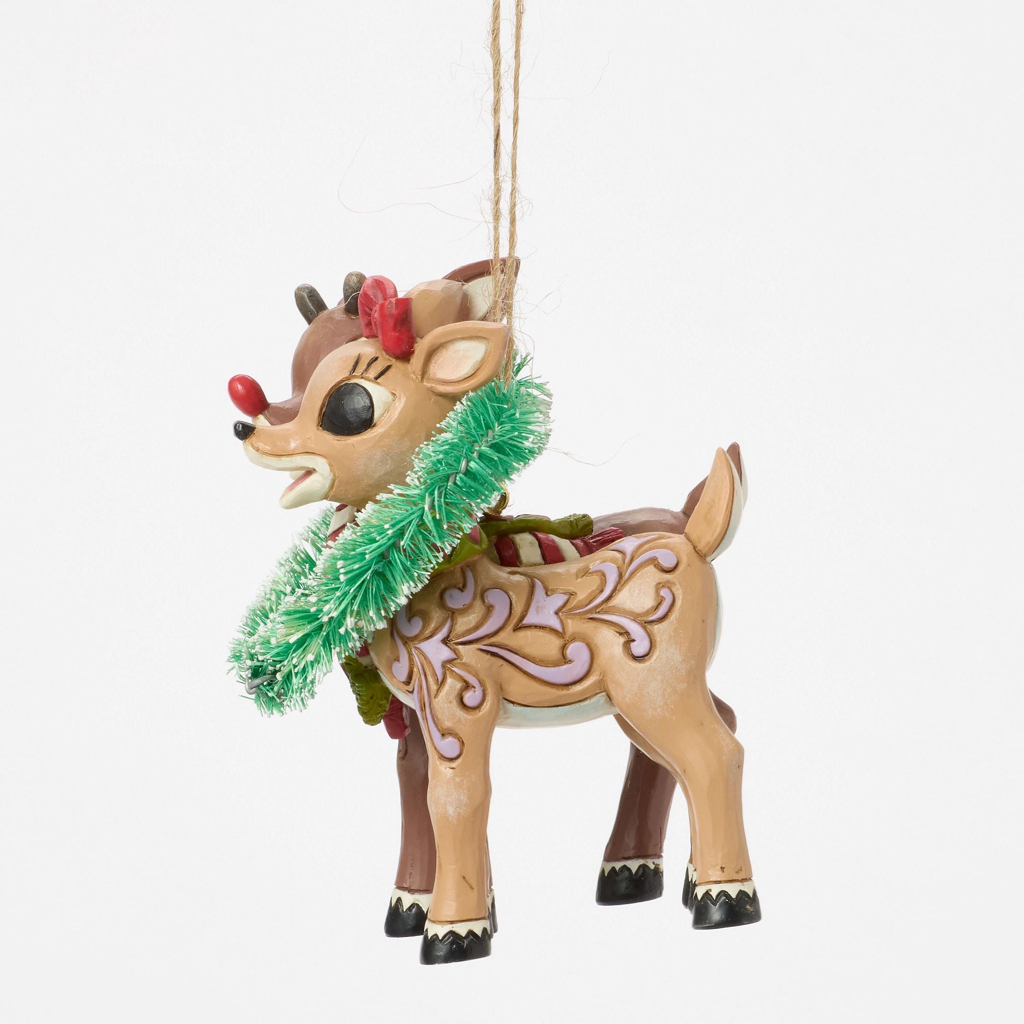 Rudolph & Clarice Heart Hanging Ornament - Christmas Couple Decor for Tree, Home, and Holiday Party Decorations
