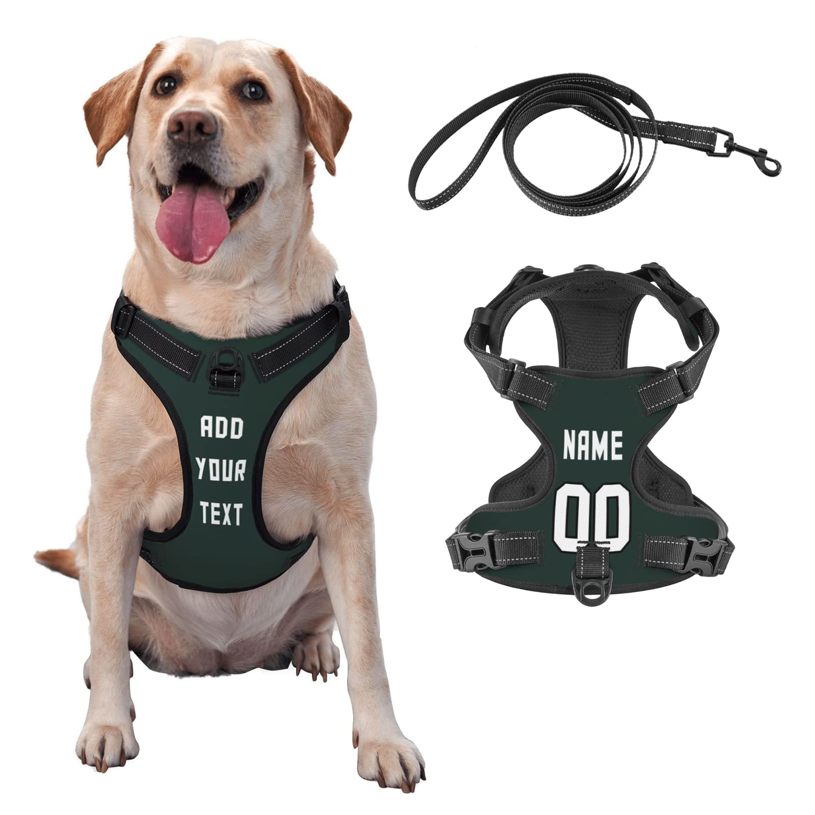 Custom Personalized Dog Harness with Name & Phone Number - Reflective Adjustable Pet Vest for Small Medium Large Dogs & Cats - Perfect for Walks, Hiking & Outdoor Adventures