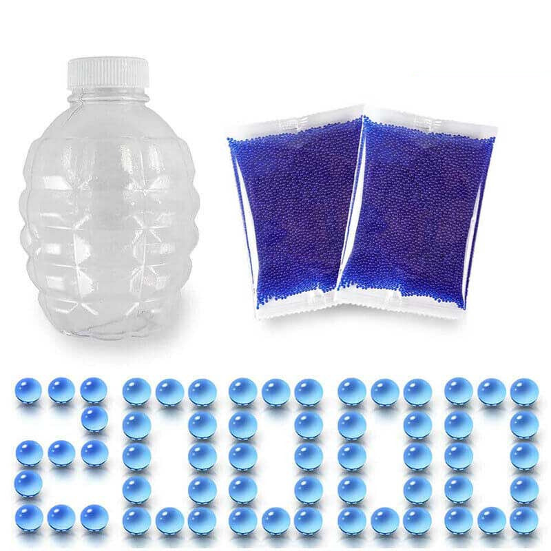 20,000pcs Blue Gel Ball Water Beads - Hardened Ammo Refill for Gel Blaster Guns | Outdoor Shooting Games, Backyard Battles, Tactical Training & Team Building Activities