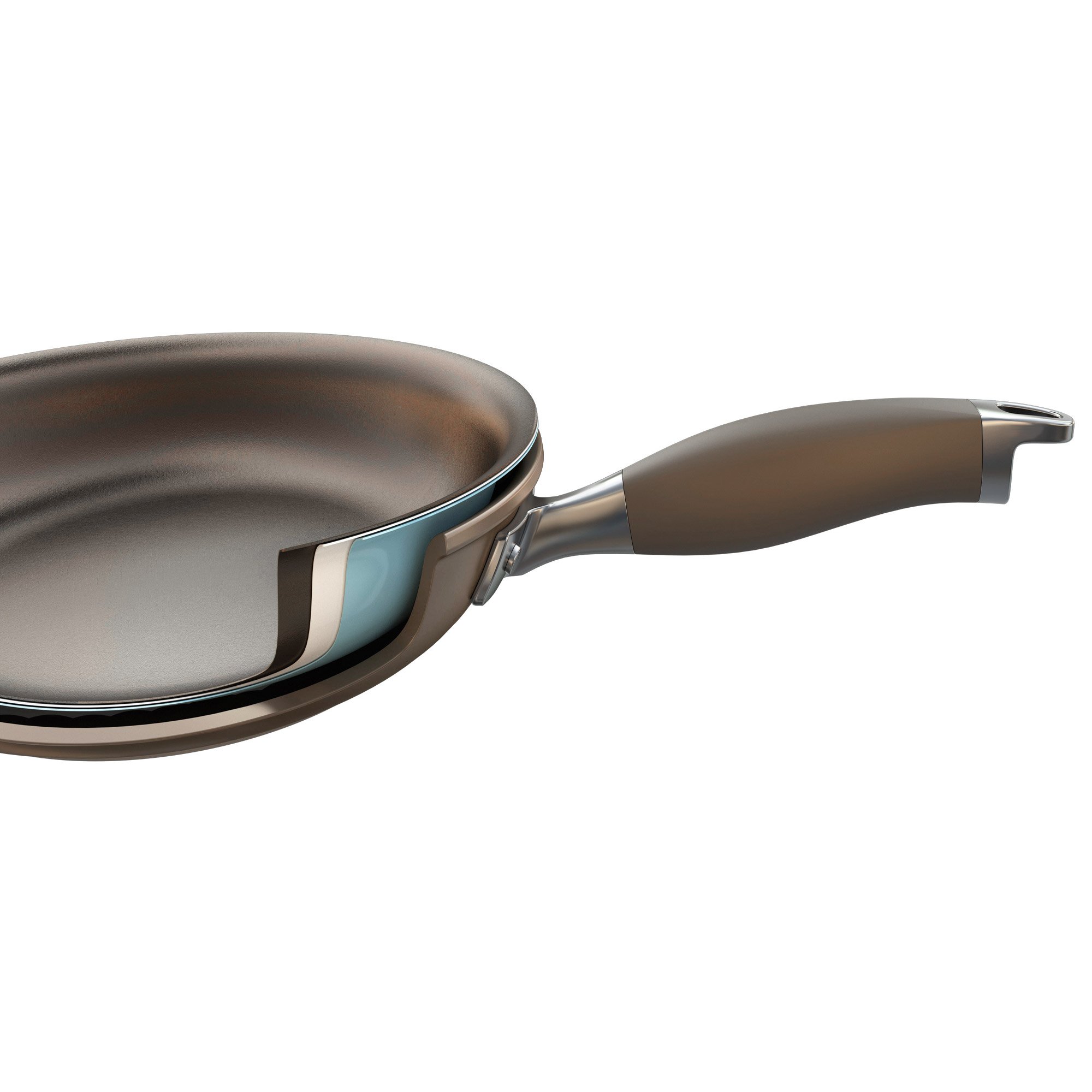 Anolon Advanced Hard Anodized Nonstick 14-Inch Stir Fry Wok Pan with Lid - Bronze Brown - Professional Cookware for Asian Cuisine, Home Kitchen & Restaurant Use