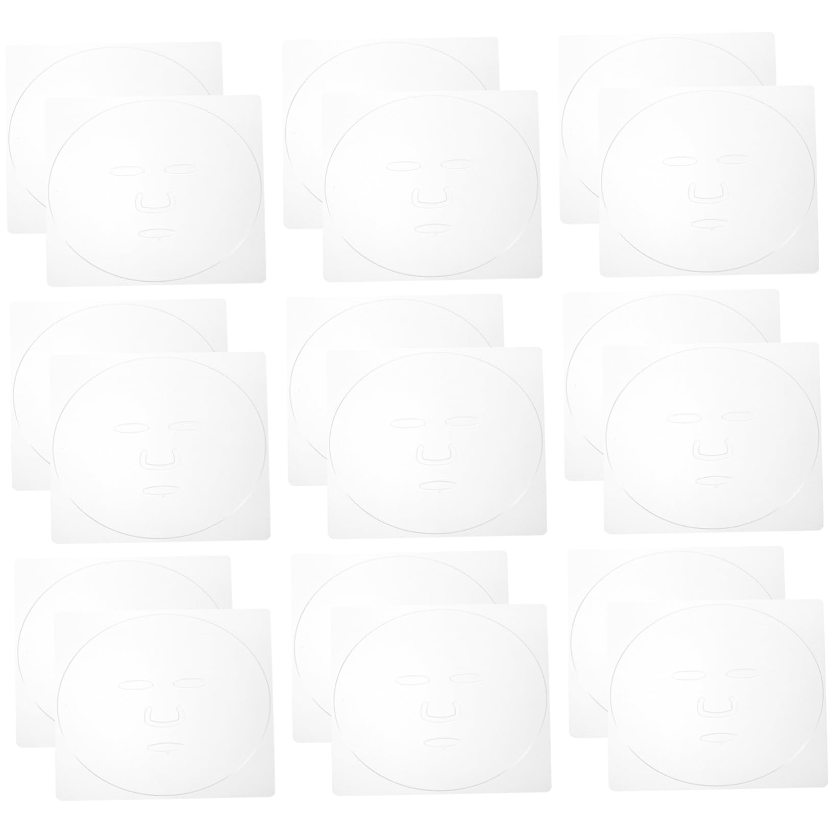 HEALLILY 20pcs Reusable Seaweed Mask Molds - DIY Face Mask Plates for Collagen, Mud & Skincare - Plastic Mask Templates for Spa, Facial & Beauty Treatments at Home