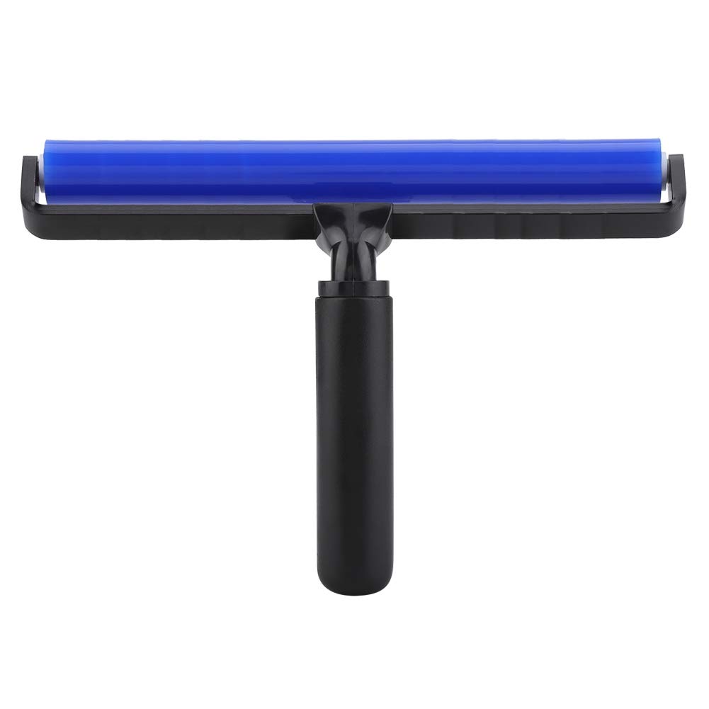 Anti-Static Silicone Roller for Lint & Dust Removal - 12 Inch Manual Cleaning Tool (Blue) - Perfect for Pet Hair, Clothes, Furniture & Car Interiors