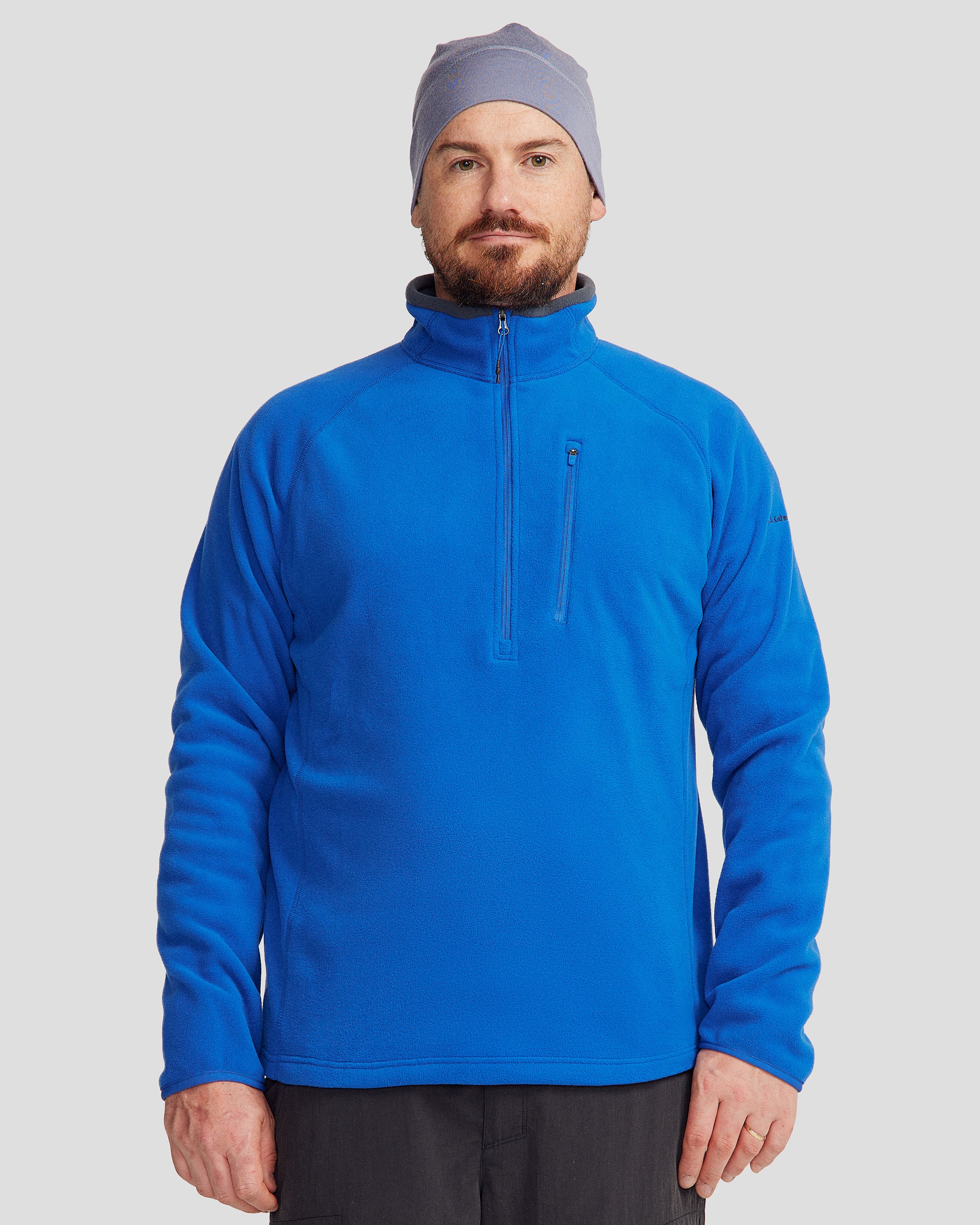 Men's Ridge 100 Primaloft Insulated Pullover Jacket - Peak Blue | Lightweight Warm Winter Coat for Hiking, Camping & Outdoor Activities