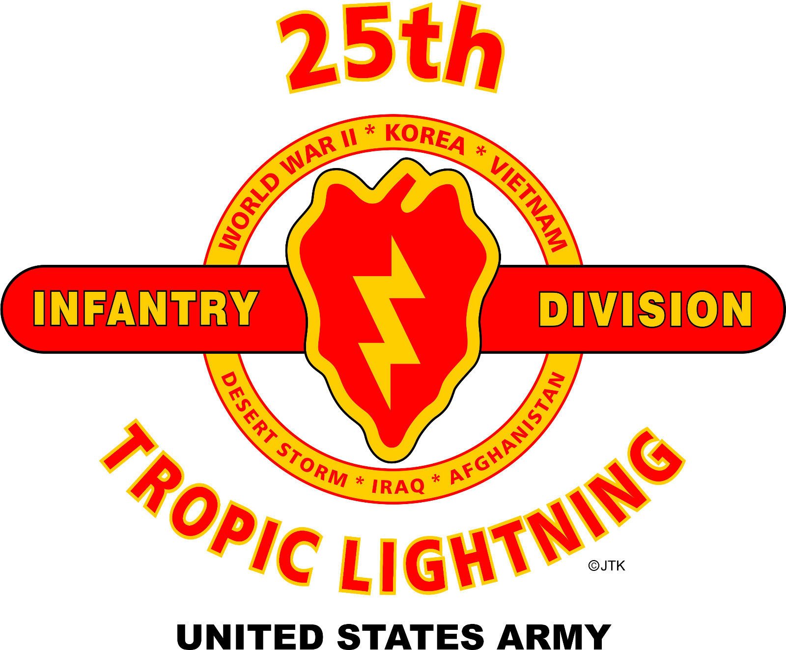 25th Infantry Division Tropic Lightning Battle & Campaign Sweatshirt - Military Apparel for Veterans, Army Enthusiasts - Perfect for Veterans Day, Military Reunions & Patriotic Events