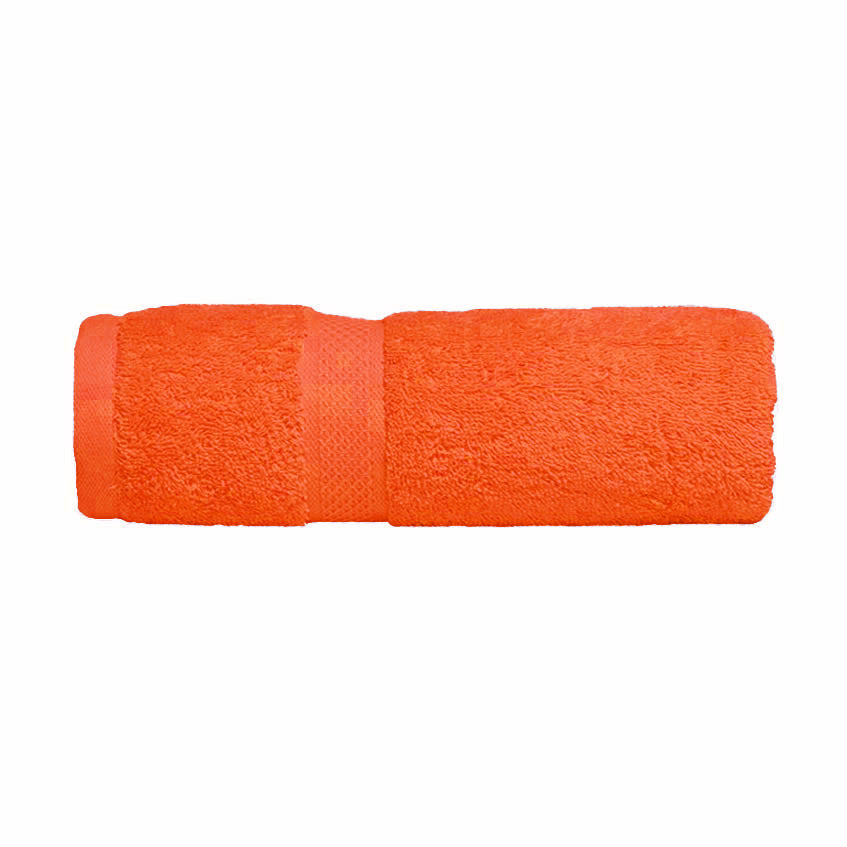 Premium 100% Combed Cotton Bath Towels - Soft & Absorbent Orange Bath Sheets for Spa, Gym & Beach Use