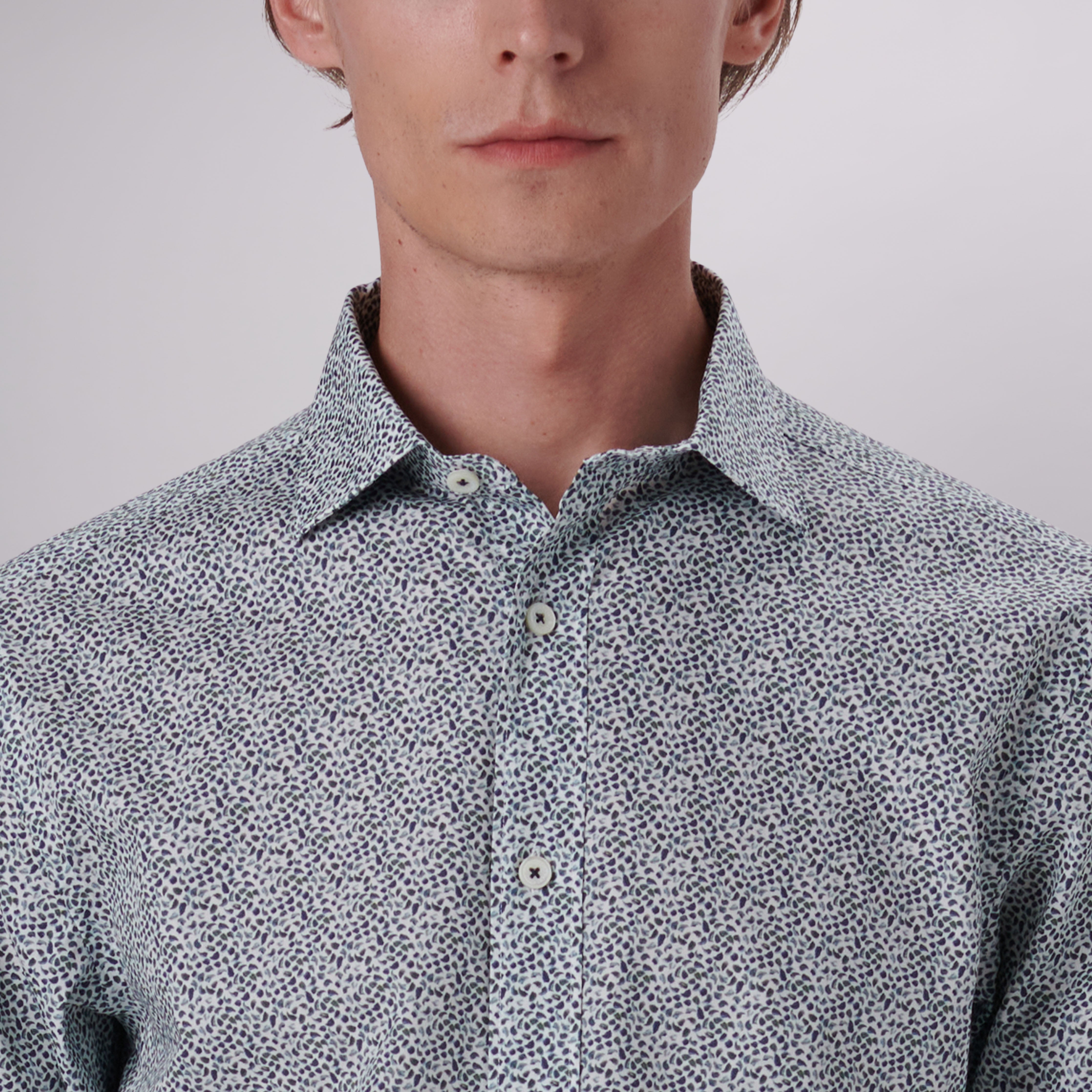 Axel Mosaic Print Shirt for Men - Stylish Casual Button Down Shirt with Unique Geometric Design - Perfect for Office, Date Night & Summer Outings