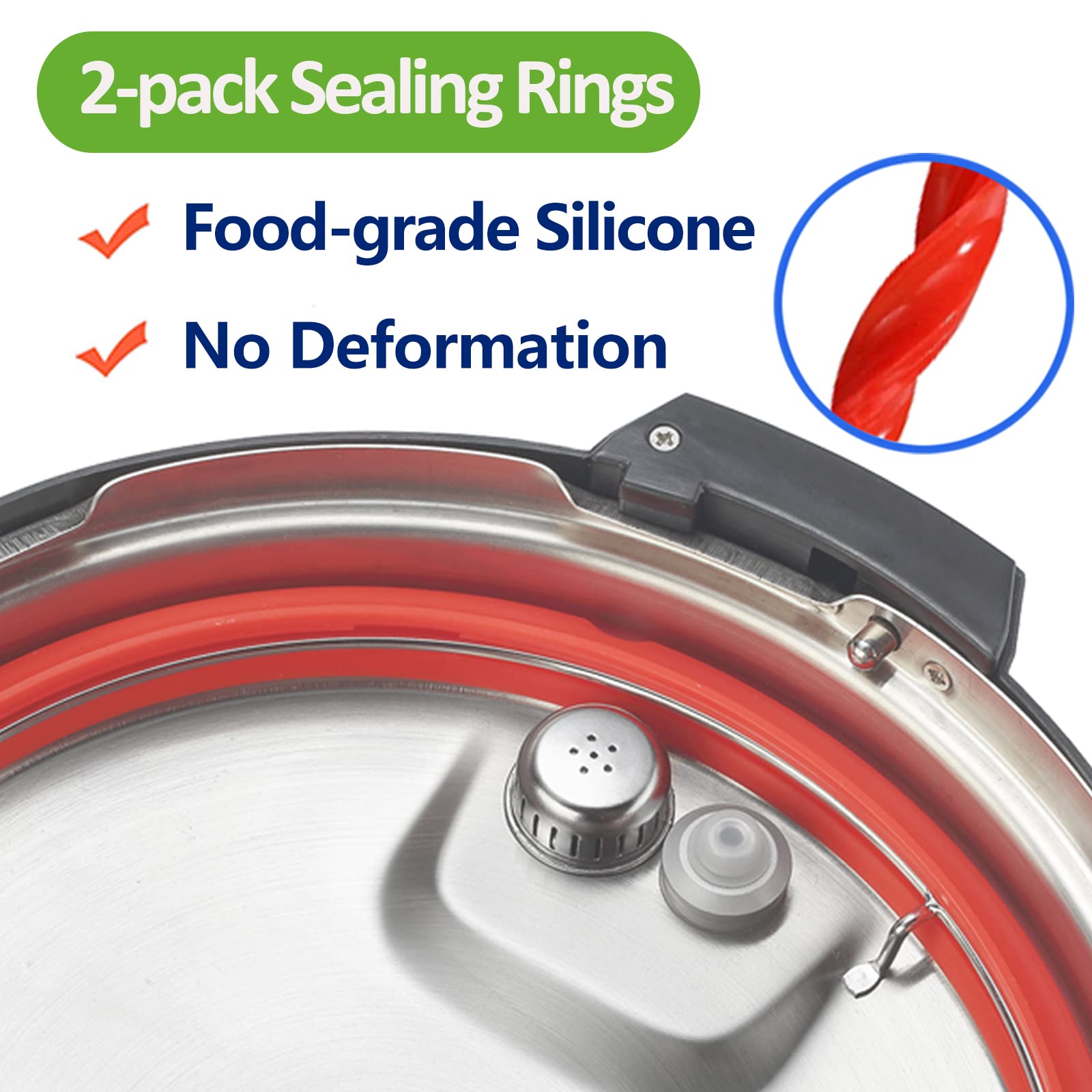 Instant Pot 6 Qt Accessories Set - Steamer Basket, Silicone Sealing Rings, Springform Pan, Glass Lid & Egg Bites Mold | Pressure Cooker Replacement Parts for Cooking, Meal Prep & Kitchen Essentials