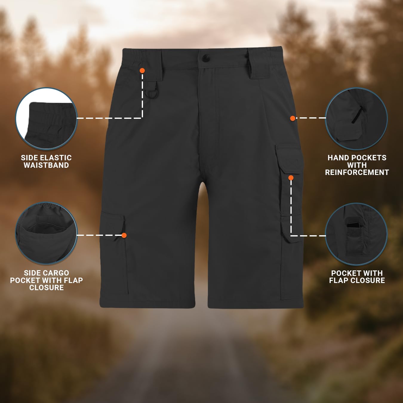 Propper Men's Tactical Shorts - Durable Military & Outdoor Cargo Shorts for Hiking, Camping & Tactical Training - Quick-Dry & Comfortable Tactical Work Shorts