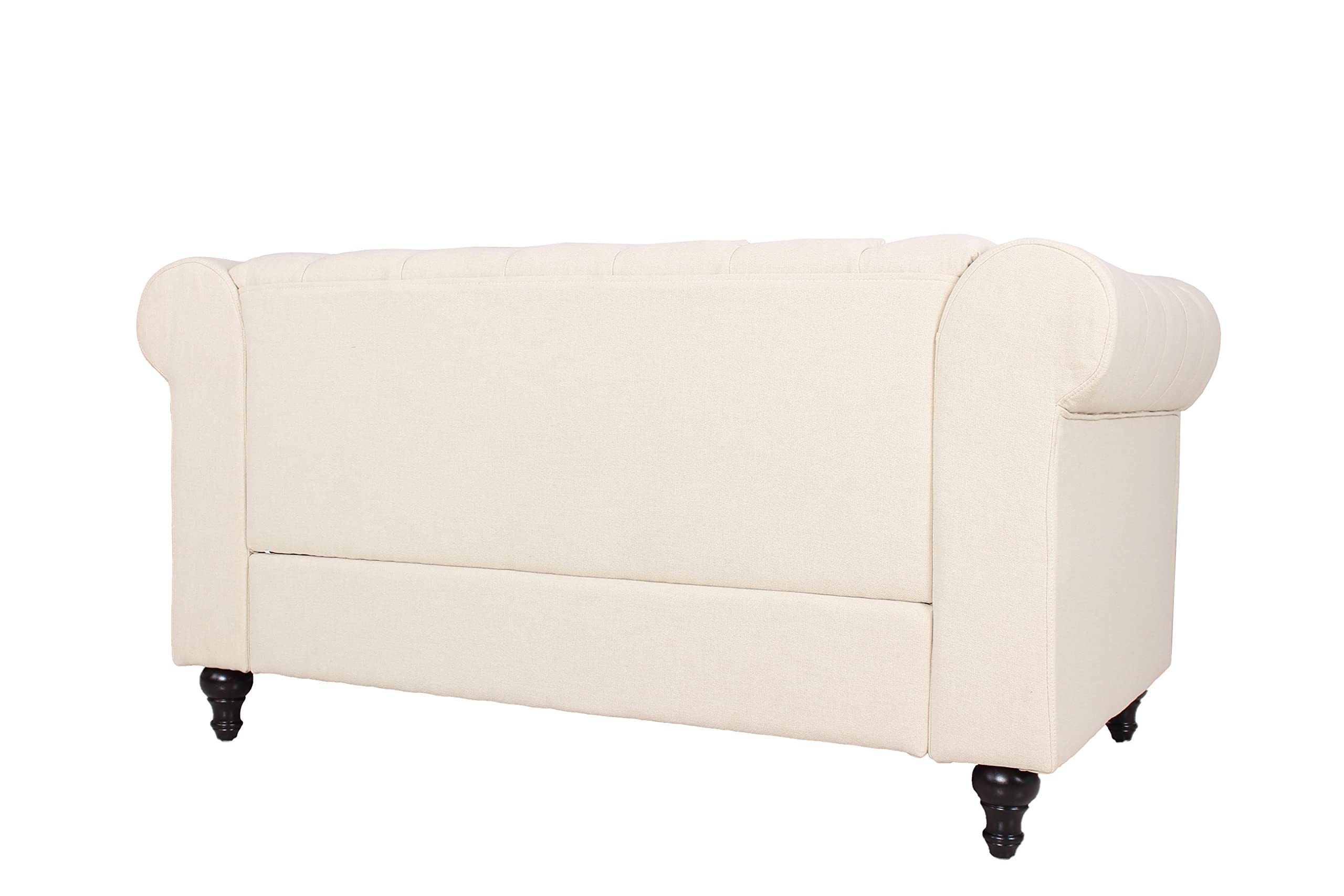 Chesterfield Sofa with Nail-Head Trim - Modern Fabric Tufted Couch for Living Room & Office - Elegant Accent Chair Set - Perfect for Home Decor, Lounge & Entertainment Spaces