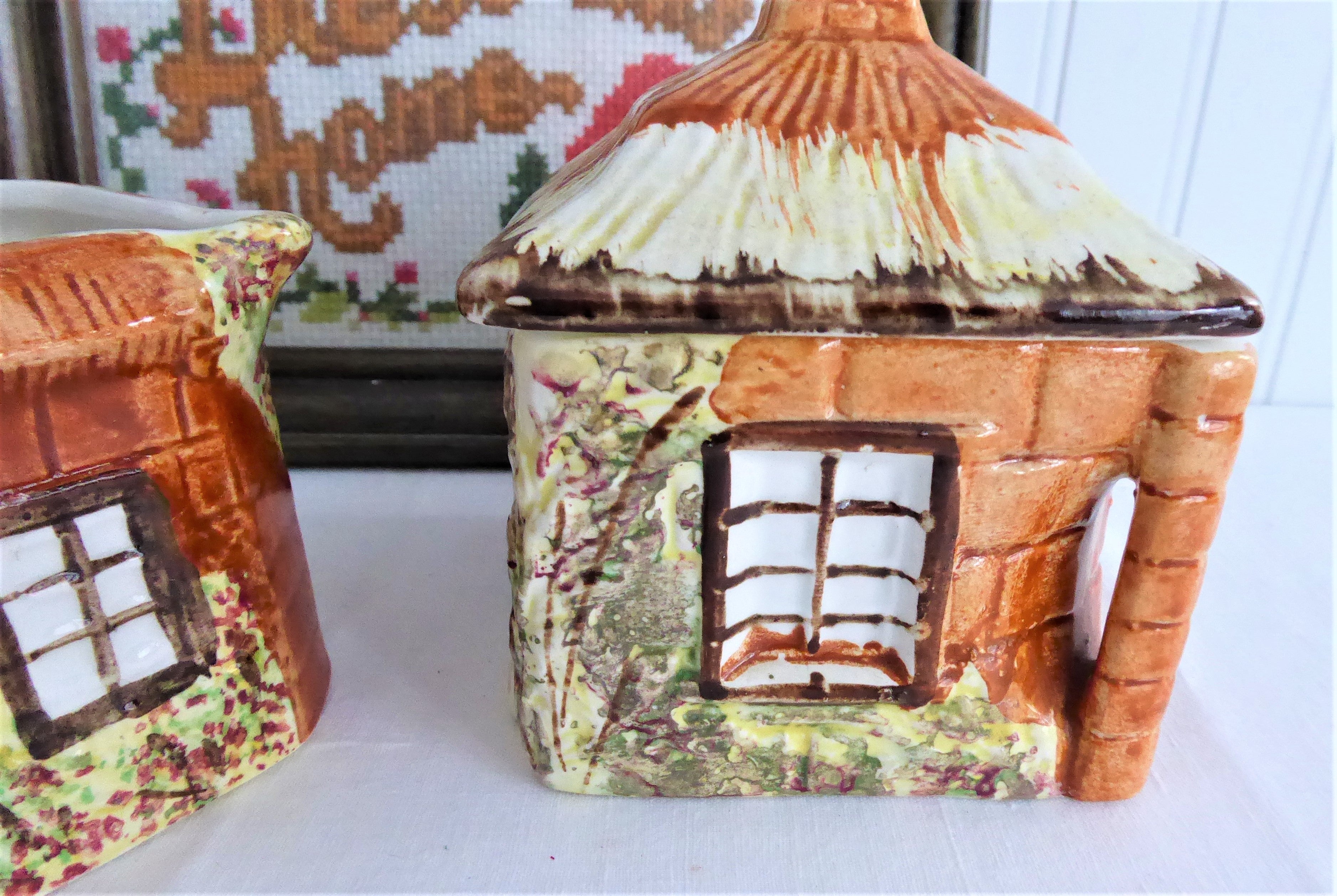 Vintage Cottage Ware Cream and Sugar Set - Kensington Style 1940s-1950s Antique Kitchenware for Tea & Coffee Service | Perfect for Vintage Tea Parties, English Afternoon Tea, and Collectible Display