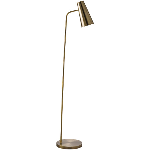 Modern Brass Tanner Floor Lamp - Adjustable Height Standing Light for Living Room, Bedroom & Office - Elegant Home Decor Lighting Fixture
