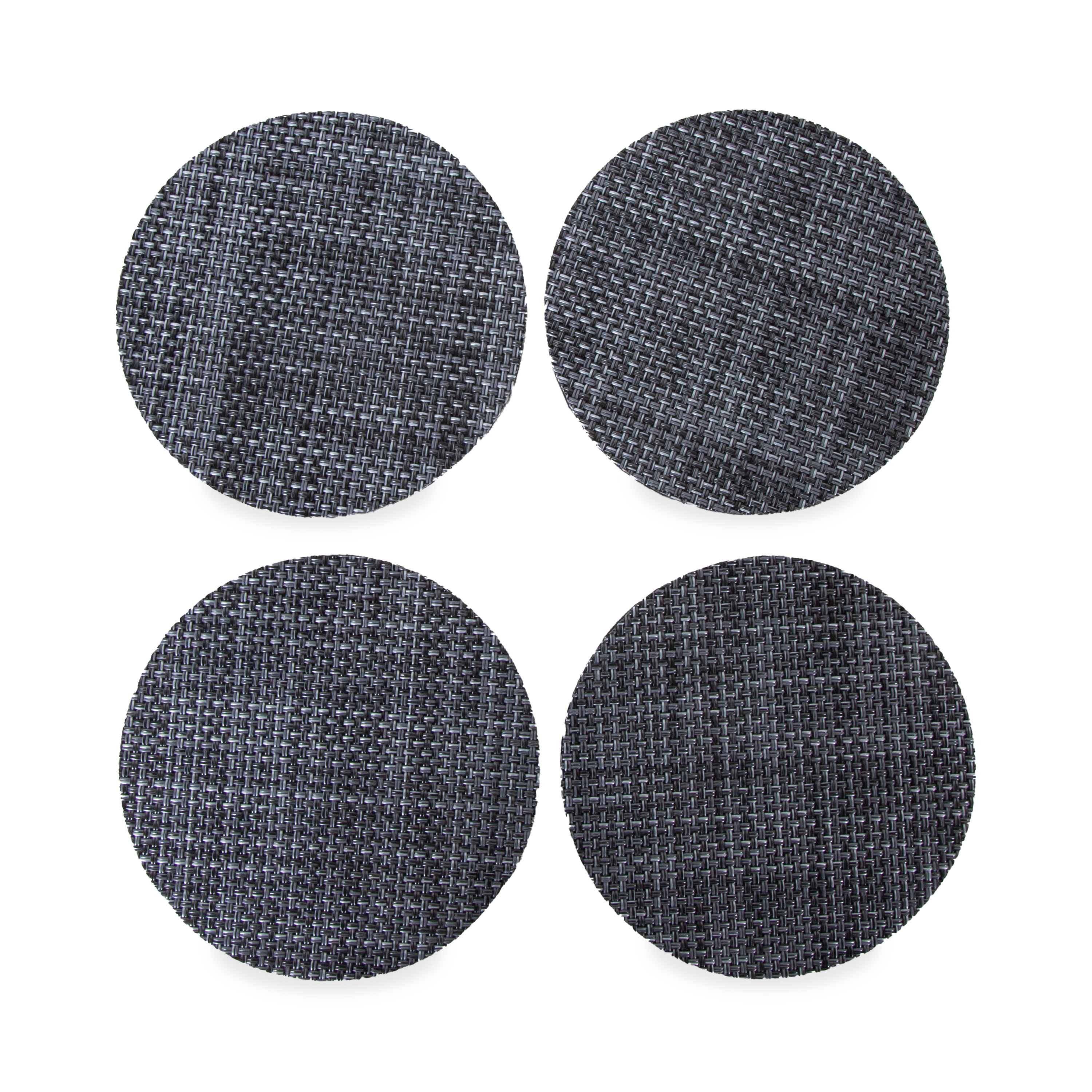 Mini Basketweave Coaster Set - 4-Pack Natural Rattan Drink Coasters for Coffee, Wine & Beverages - Perfect for Home, Office, and Outdoor Use
