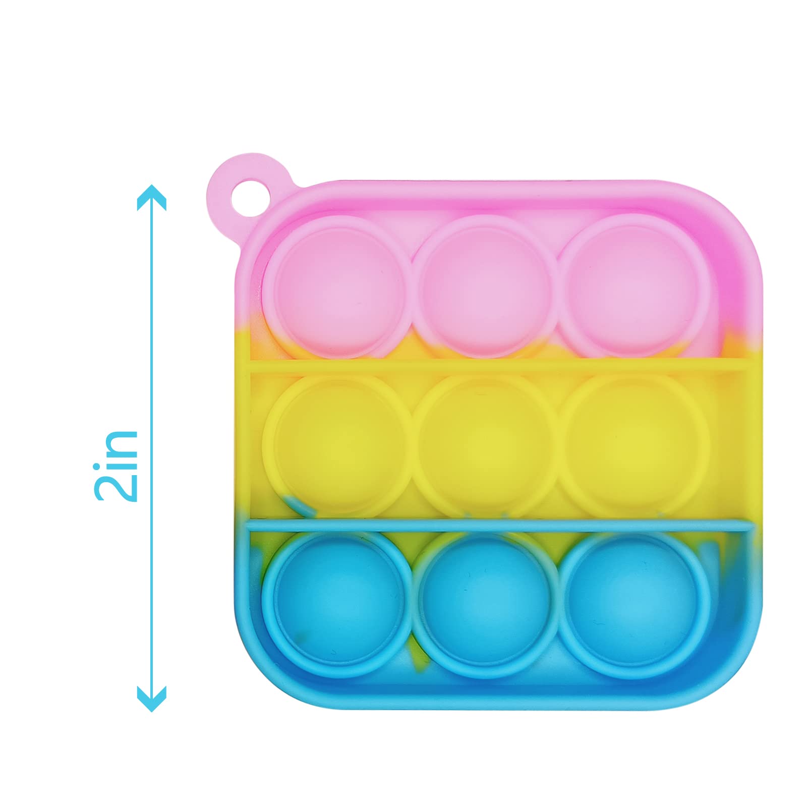 30 Pcs Mini Pop Bubble Fidget Toys - Bulk Silicone Stress Relief Keychains for Kids, Party Favors, Classroom Prizes & Goodie Bags - Perfect for Christmas, Valentine's Day Gifts & Anxiety Relief (Great for School, Office & Travel Stress Relief)